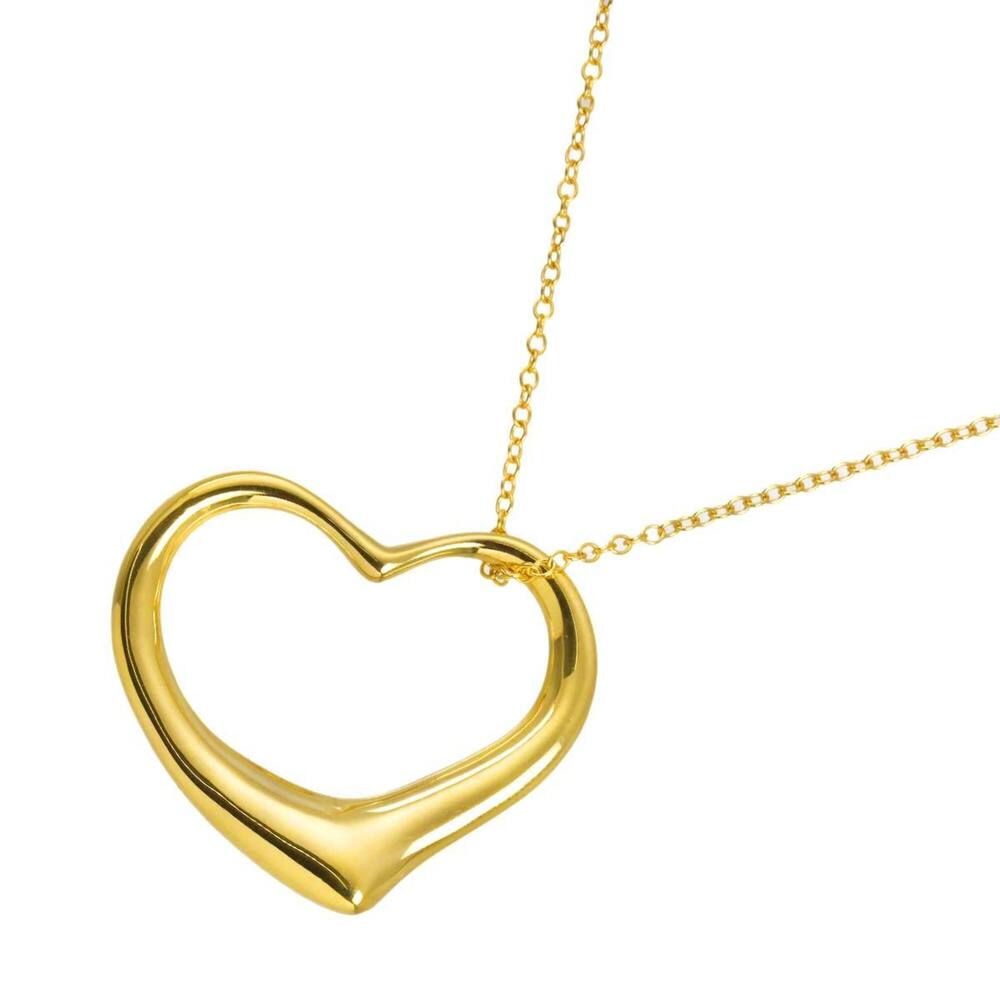 Tiffany & Co. Heart Necklace, 36mm wide, 76cm long, 18K Yellow Gold (750) Ope...